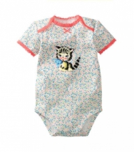 images/productimages/small/Hema romper gebloemd met strijkapplicatie poesje.jpg